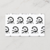 Tribal Black Scorpion Monogram Visitenkarte (Vorderseite)