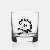 Tribal Black Scorpion Monogram Whiskyglas (Vorderseite)