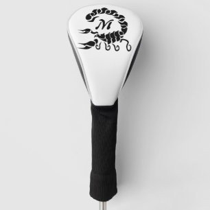 Tribal Black Scorpion Monogramm Golf Headcover