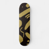 Tribal Black und Gold Skateboard (Vorderseite)