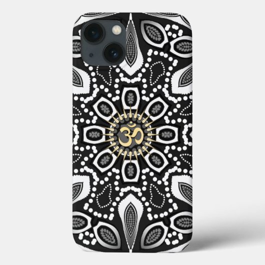 Tribal Black+White Om Case-Mate iPhone Hülle (Rückseite)