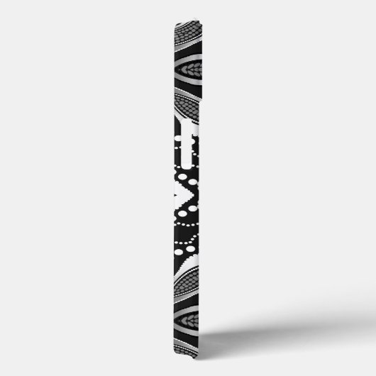 Tribal Black+White Om Case-Mate iPhone Hülle (Rückseite / Rechts)
