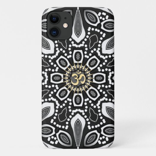 Tribal Black+White Om iPhone 4 Case-Mate Hülle (Rückseite)