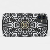 Tribal Black+White Om iPhone 4 Case-Mate Hülle (Rückseite (Horizontal))