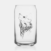 Tribal Black Wolf Howl Dosenglas (Vorderseite)
