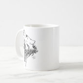 Tribal Black Wolf Howl Kaffeetasse (Vorderseite Links)