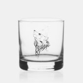 Tribal Black Wolf Howl Whiskyglas (Rückseite)