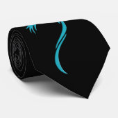 Tribal Blue Lizard Krawatte (Gerollt)