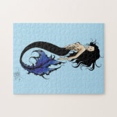 Tribal Blue Mermaid Puzzle (Horizontal)