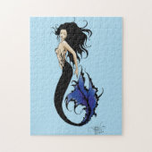 Tribal Blue Mermaid Puzzle (Vertikal)