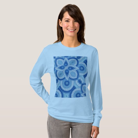 Tribal Blue Tiles - Sweat Shirt (Vorne ganz)