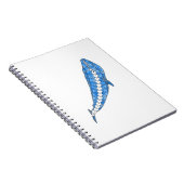 Tribal Blue Whale Notizblock (Rechte Seite)