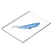 Tribal Blue Whale Notizblock (Linke Seite)