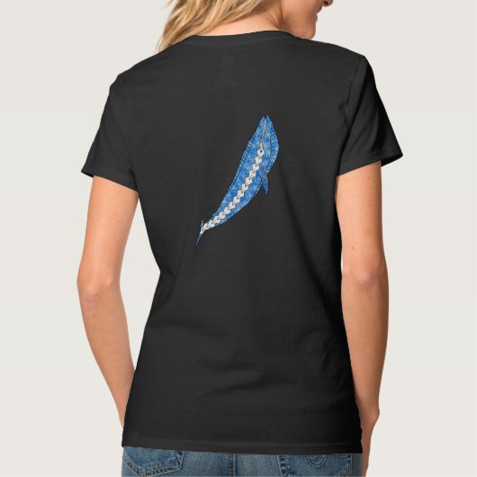 Tribal Blue Whale T-Shirt (Rückseite)