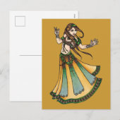 Tribal Bly Dancer Feiertagspostkarte (Vorne/Hinten)