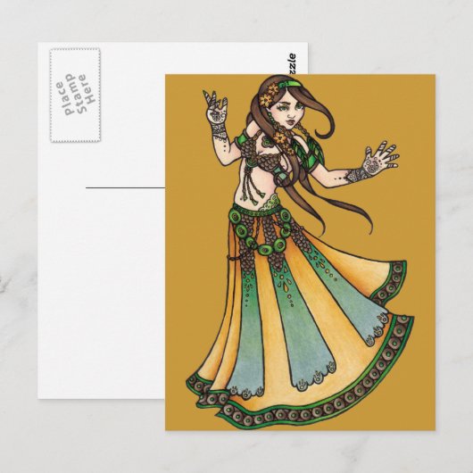 Tribal Bly Dancer Postkarte (Vorne/Hinten)