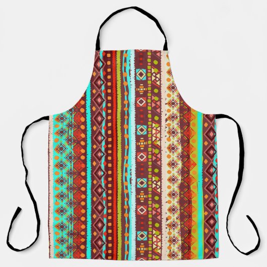 Tribal Boho Art: Nahtlose Hintergrundtextur Schürze (Vorderseite)