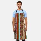 Tribal Boho Art: Nahtlose Hintergrundtextur Schürze (Getragen)