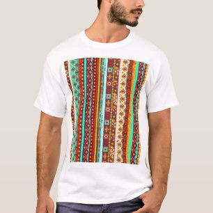 Tribal Boho Art: Nahtlose Hintergrundtextur T-Shirt