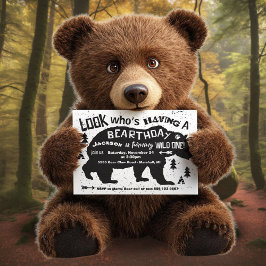 Tribal Boho Bear Geburtstag Wild One! Einladung