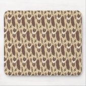 Tribal Boho Brown Feathers Ethnic Amerikanischen U Mousepad (Vorne)