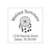 Tribal Boho Dreamcatcher-Artadresse Gummistempel (Prägung)