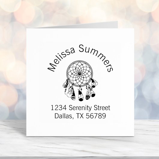 Tribal Boho Dreamcatcher-Artadresse Permastempel