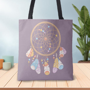 Tribal Boho Dreamcatcher auf Lila Tasche