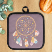 Tribal Boho Dreamcatcher auf Lila Topflappen