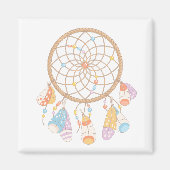 Tribal Boho Dreamcatcher auf Weiß Magnet (Vorne)