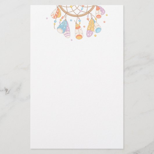 Tribal Boho Dreamcatcher Briefpapier (Vorderseite)