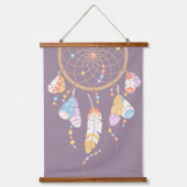 Tribal Boho Dreamcatcher im Lila Set von 3 Wandteppich Mit Holzrahmen (Vorderseite 2)