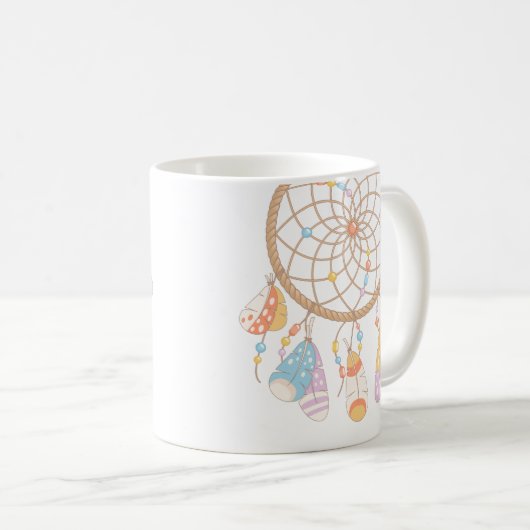 Tribal Boho Dreamcatcher Kaffeetasse (VorderseiteRechts)