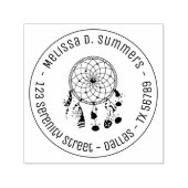 Tribal Boho Dreamcatcher Runde Adresse 1 Permastempel (Design)