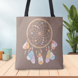 Tribal Boho Dreamcatcher über Brown Tasche