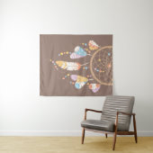 Tribal Boho Dreamcatcher über Brown Wandteppich (Beispiel (Horizontal))