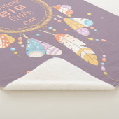 Tribal Boho Dreamcatcher über Lila Zitat Sherpadecke (3/4)