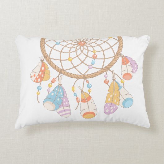 Tribal Boho Dreamcatcher Zierkissen (Vorderseite)