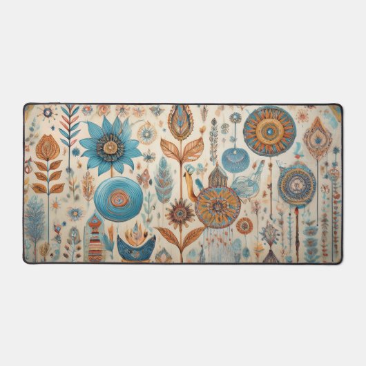 Tribal Boho Elements Desk Mat Schreibtischunterlage (Vorderseite)