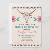 Tribal Boho Floral Baby Shower Einladung (Vorderseite)