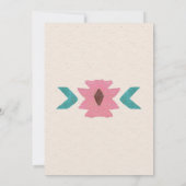 Tribal Boho Floral Baby Shower Einladung (Rückseite)