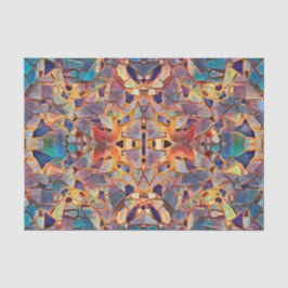 Tribal Boho Hippie Lila gelbes blaues Muster Seidenpapier