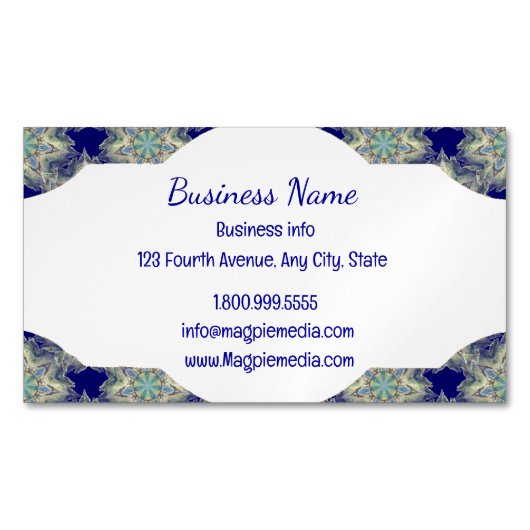 Tribal Boho Muster Classic Magnetische Visitenkarte (Vorderseite)