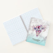 Tribal Boho Skull & Rose gold Imitate Marble Ombre Notizblock (Innenseite)