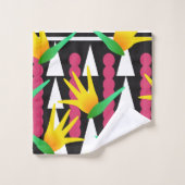 Tribal Bold Paradise Floral farbiges Muster Badhandtuch Set (Waschlappen)