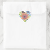 Tribal Bouquet Herz-Aufkleber (Tasche)