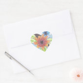 Tribal Bouquet Herz-Aufkleber (Umschlag)