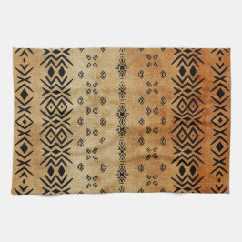 Tribal Brown Beige Geschirrtuch