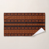 Tribal Brown & Black Pattern Badhandtuch Set (Handtuch)