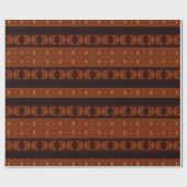 Tribal Brown & Black Pattern Geschenkpapier (Flach)